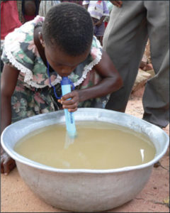 Survival Water Filter Straw in NGO Use in Africa