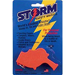 Storm Safety Whistle in Packaging