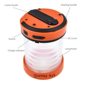 ThorFire Camping Hand Crank LED Lantern Features